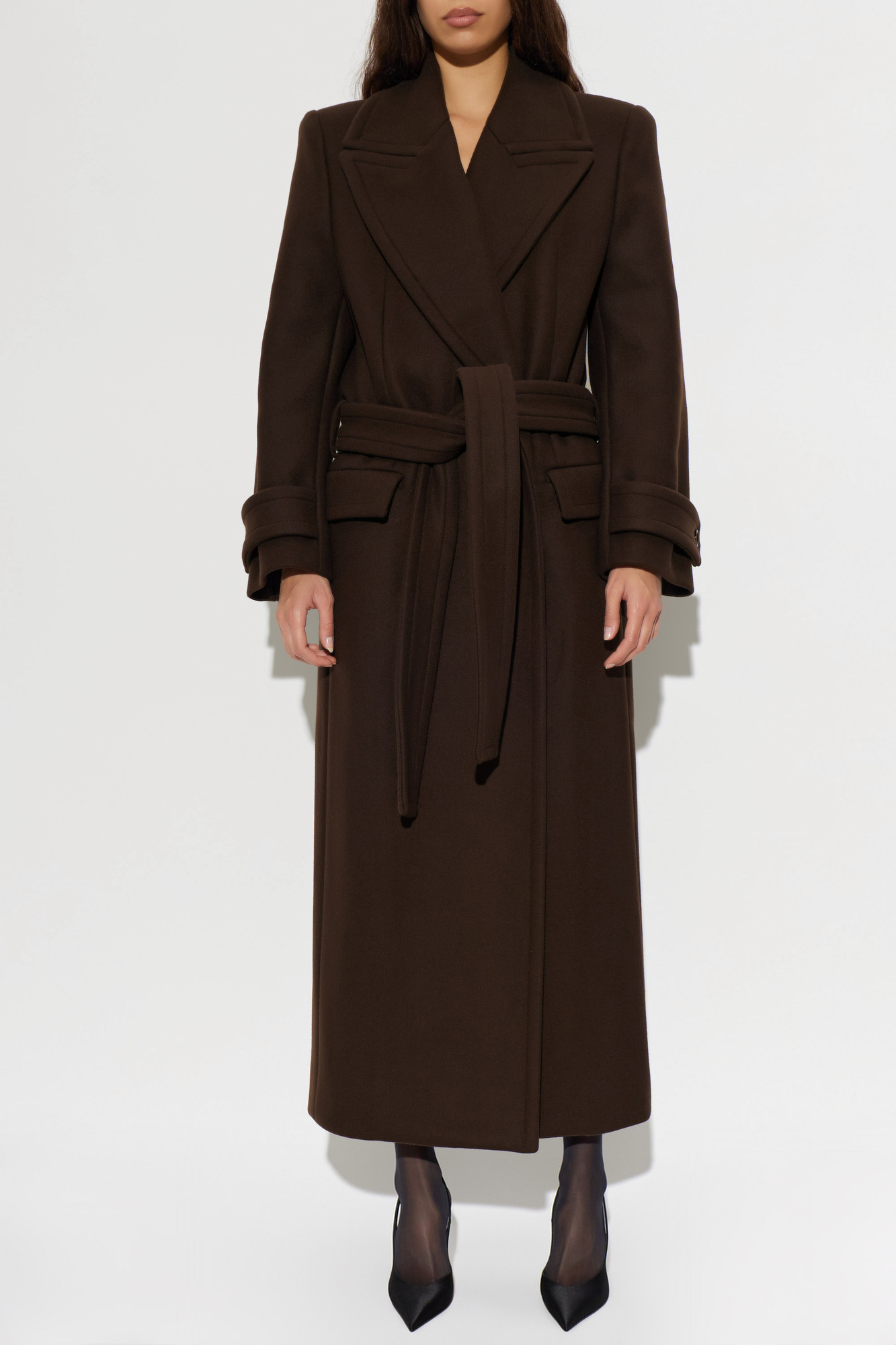 Balmain Wool belted coat | Women's | Vitkac